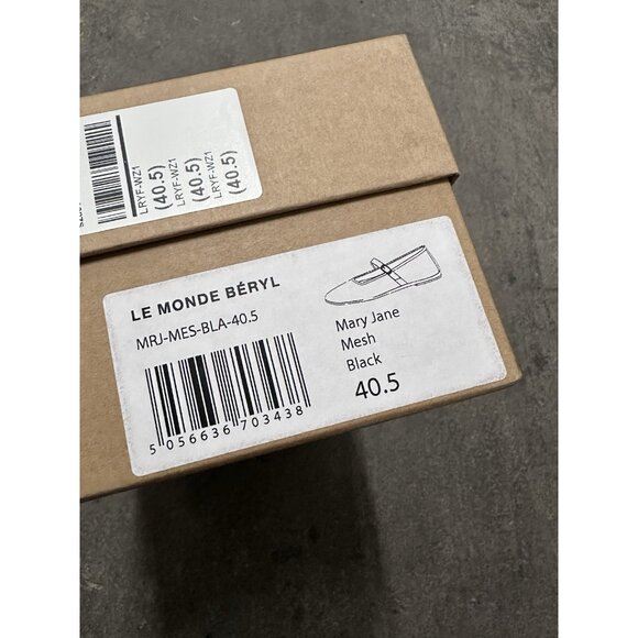 LE MONDE BERYL Mary Jane Mesh Flats Black - Picture 4 of 9